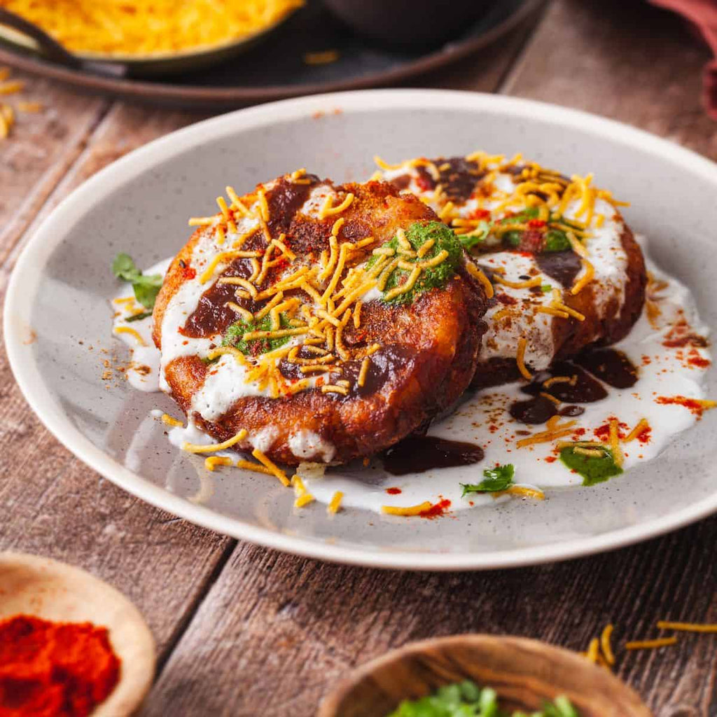 Aloo tikki Chaat Hafe Plate