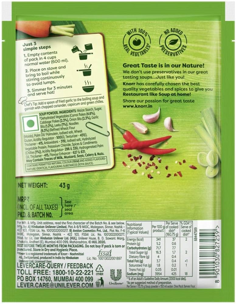 Knorr Soup Mixed Vegatables 12g