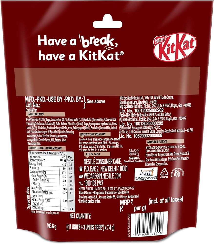 KitKat Share Bag Dark Chocolate 103g