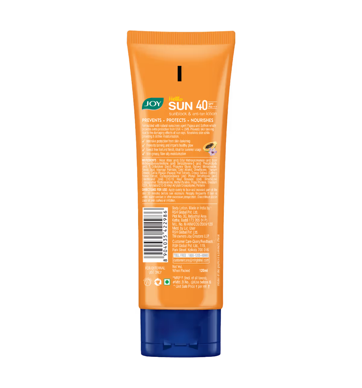Joy Hello Sun Sunscreen SPF-40 100ml
