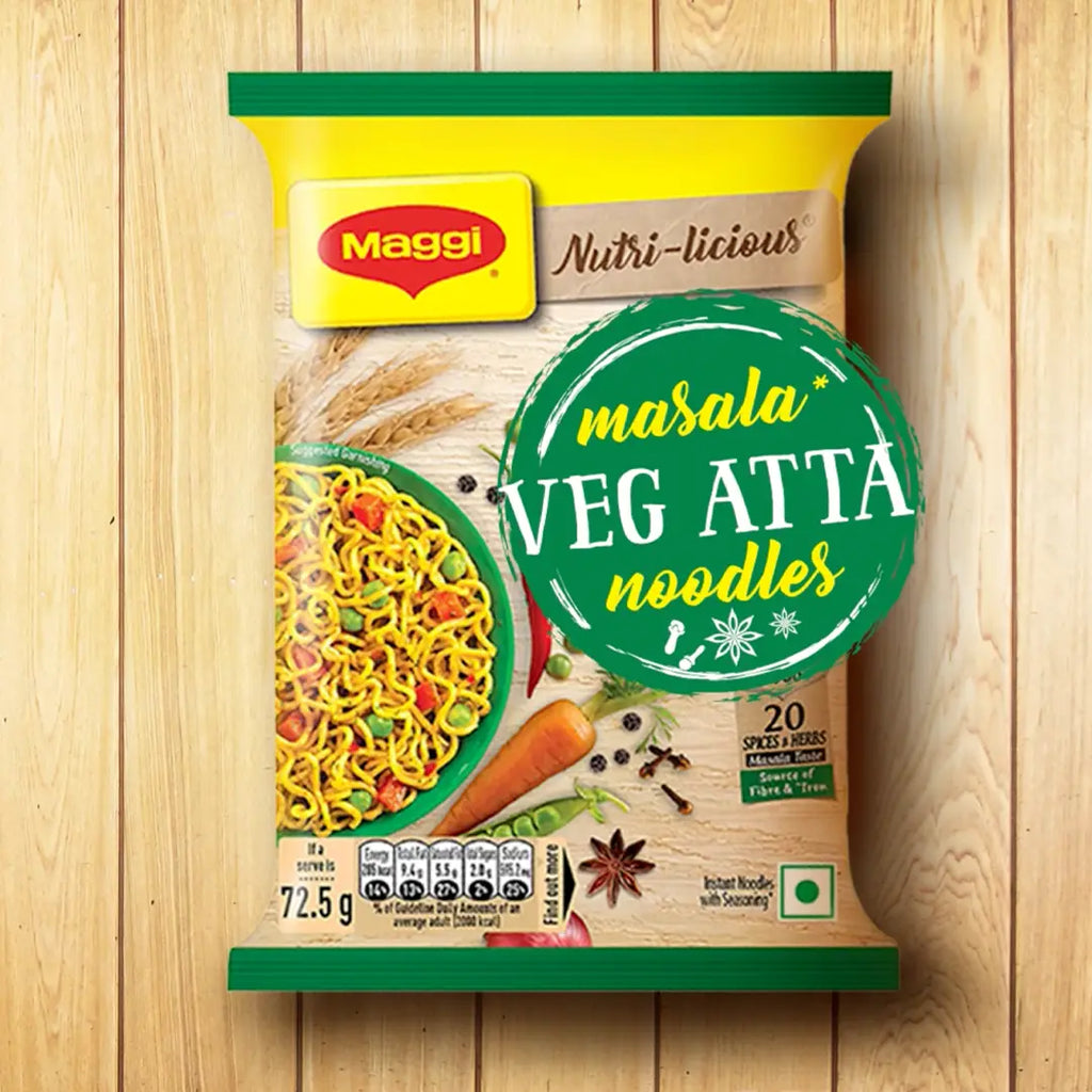 Maggi Veg Atta Noodles 72g ( with FREE Maggi Masala )