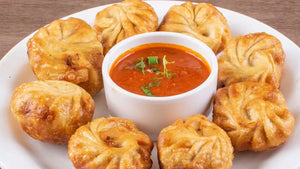 Fried Momos Hafe Plate 6pcs
