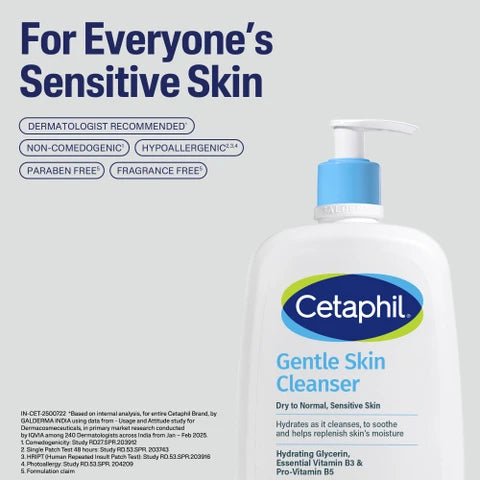 Cetaphil Gentle Cleanser 1000ml ( 1L )(Face Wash)